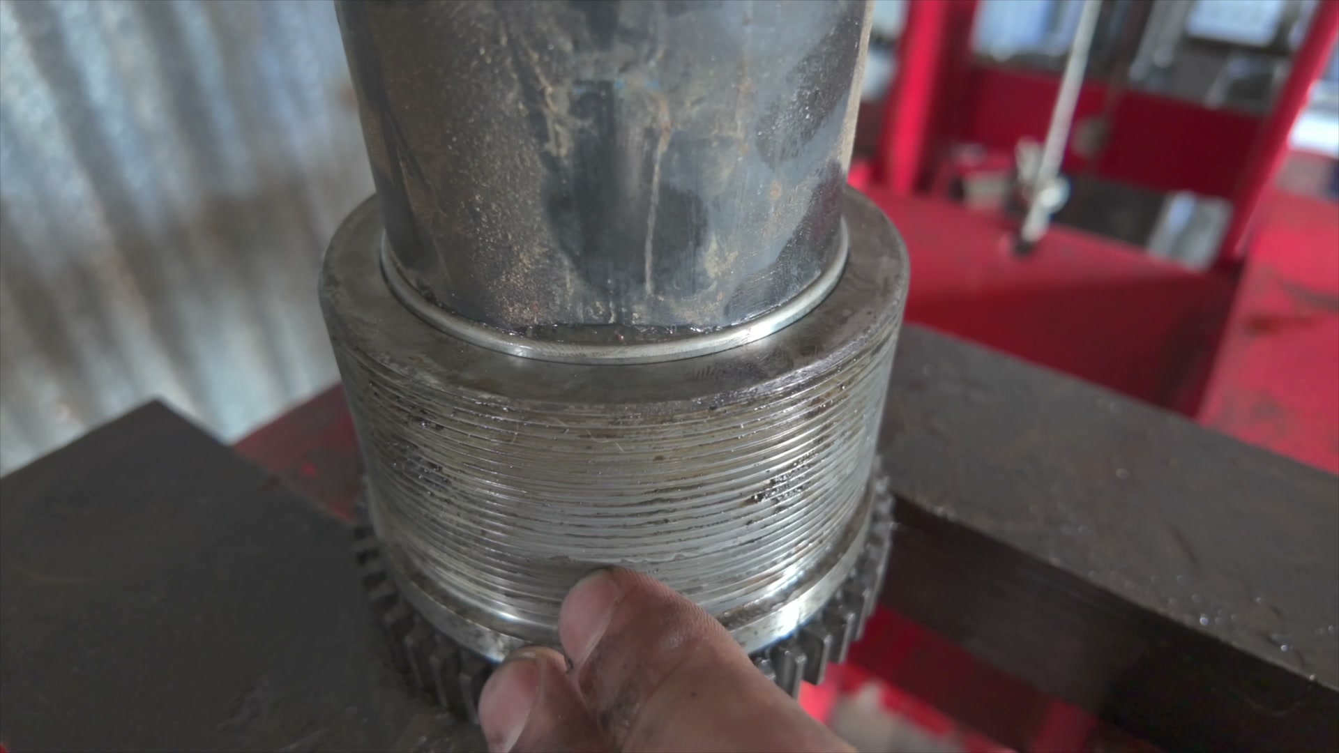 Close-up of a precision machined component